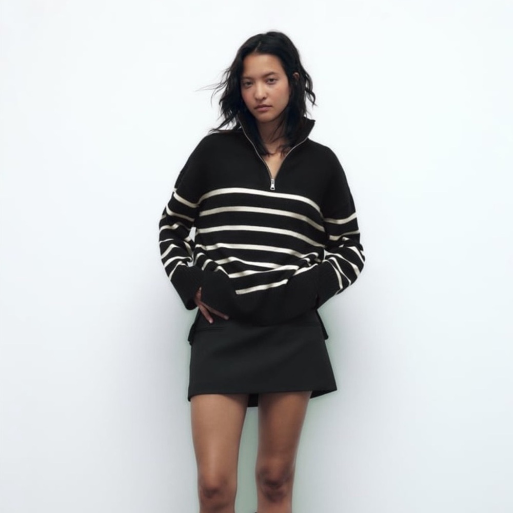 Viral striped multicolored Zara sweater